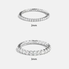 Diana Sterling Silver Eternity Ring - 2MM Stones