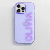 Fine Line Custom iPhone Case - Transparent Purple/Lavender