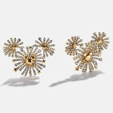 Disney Firework Stud Earrings - Gold/Pavé