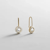 Fallon 14K Gold Semi-Precious Earrings - White Quartz
