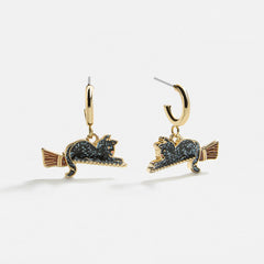 Feline Fly Kids' Halloween Earrings