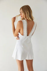 Mable Lace Trim Mini Dress