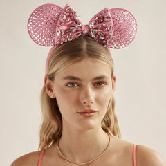 Disney Minnie Mouse Pink Crystal Ears Headband - Minnie Mouse Pink Crystal Ears