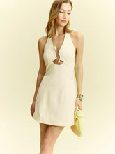 Halter Cut-Out Mini Dress