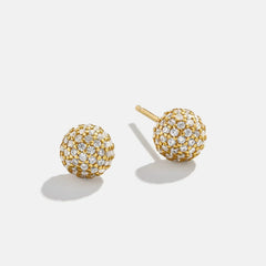Dorothea 18K Gold Earrings - Gold/Pavé