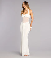 Tori Mesh Mermaid Formal Dress