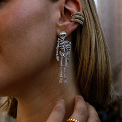 Drop Dead Hottie Earrings - Silver