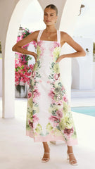 Stasia Midi Dress - Sorbet Symphony