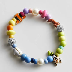Disney Goofy Beaded Multicolored Charm Bracelet - Goofy
