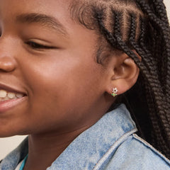Flora 18K Gold Kids' Flower Earrings - Flower