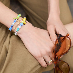 Disney Pluto Beaded Multicolored Charm Bracelet - Pluto