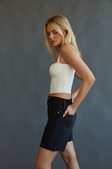 Levi's 501 Mid Thigh Shorts Lunar Black