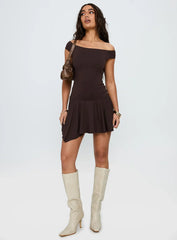 Got That Sense Strapless Playsuit Brown