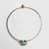 Evil Eye Collar Necklace - Gold/Blue