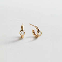 Dawn 14K Gold Earrings - Gold/Pavé