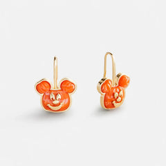 Disney Mickey Mouse Pumpkin Drop Earrings - Orange