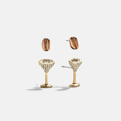 Espresso Yourself Earring Set - Espresso Martini Earring Set