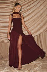 Tullulah Maxi Dress - Cherry Lacquer