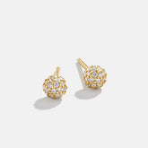Dorothea 18K Gold Earrings - Gold/Pavé
