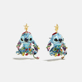 Disney Stitch Christmas Lights Earrings - Blue