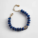 Eye Catcher Evil Eye Semi-Precious Bracelet - Navy