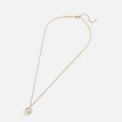 Disney Mickey Mouse 18K Gold Plated Sterling Silver Outline Pendant Necklace - Gold/Pavé