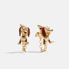 Disney Pixar Slinky Dog Earrings - Gold/Pavé