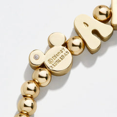 Disney Mickey Mouse Pisa Custom Bracelet - Gold/Pavé