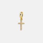 Faith Cluster Charm - Pave Cross