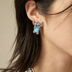 Disney Stitch Statement Stud Earrings - Blue