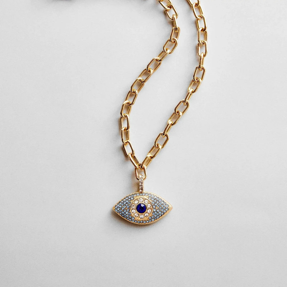 Eyes Out Necklace - Gold/Blue
