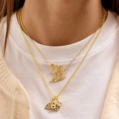 Disney Character Signature Necklace - Daisy Duck
