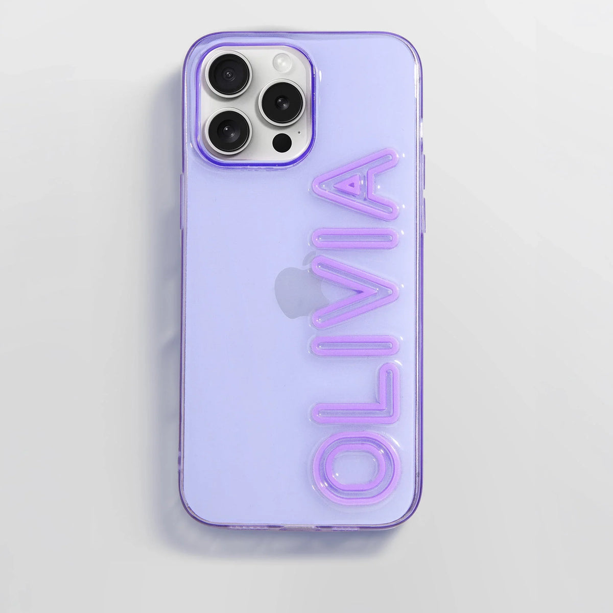 Fine Line Custom iPhone Case - Transparent Purple/Lavender