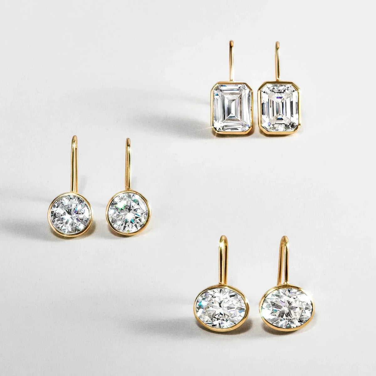 Fallon 14K Gold Bezel Earrings - Gold