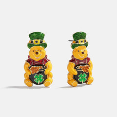 Disney Winnie The Pooh St. Patrick’s Day Earrings - Winnie The Pooh