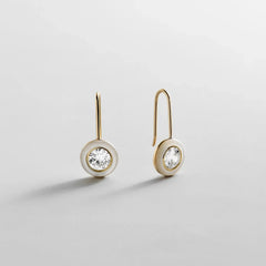Fallon 14K Gold Semi-Precious Earrings - White Quartz