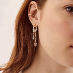 Disney Mickey Mouse Drop Earrings - Gold/Pavé