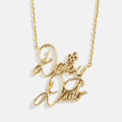 Disney Character Signature Necklace - Daisy Duck