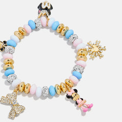 Disney Mickey Mouse & Minnie Mouse Nutcracker Charm Bracelet - Pink/Blue