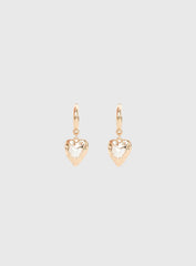 Live In Reality Heart Earrings Gold
