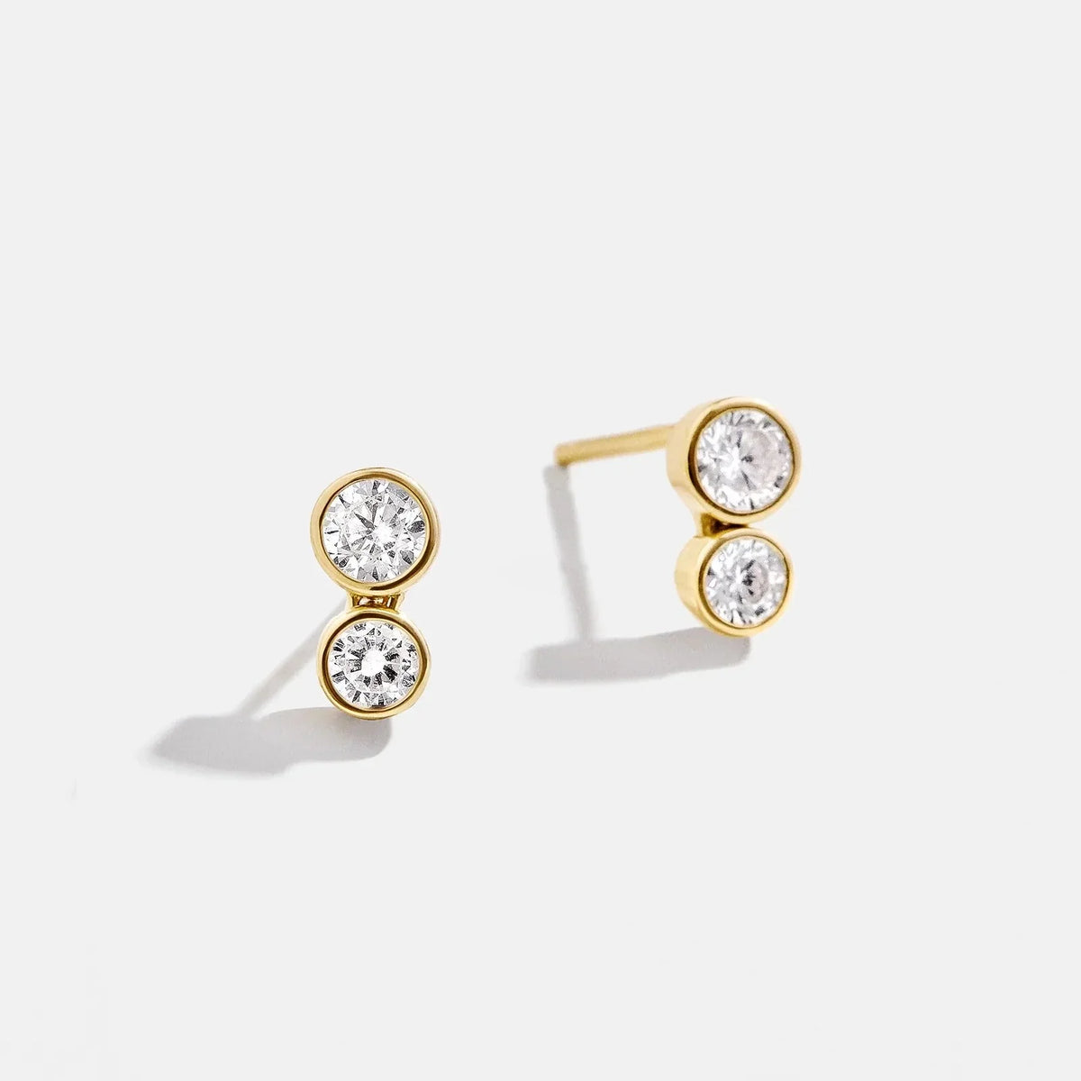 Drew 14K Gold Earrings - Gold/Pavé