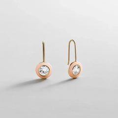 Fallon 14K Gold Semi-Precious Earrings - Rose Quartz