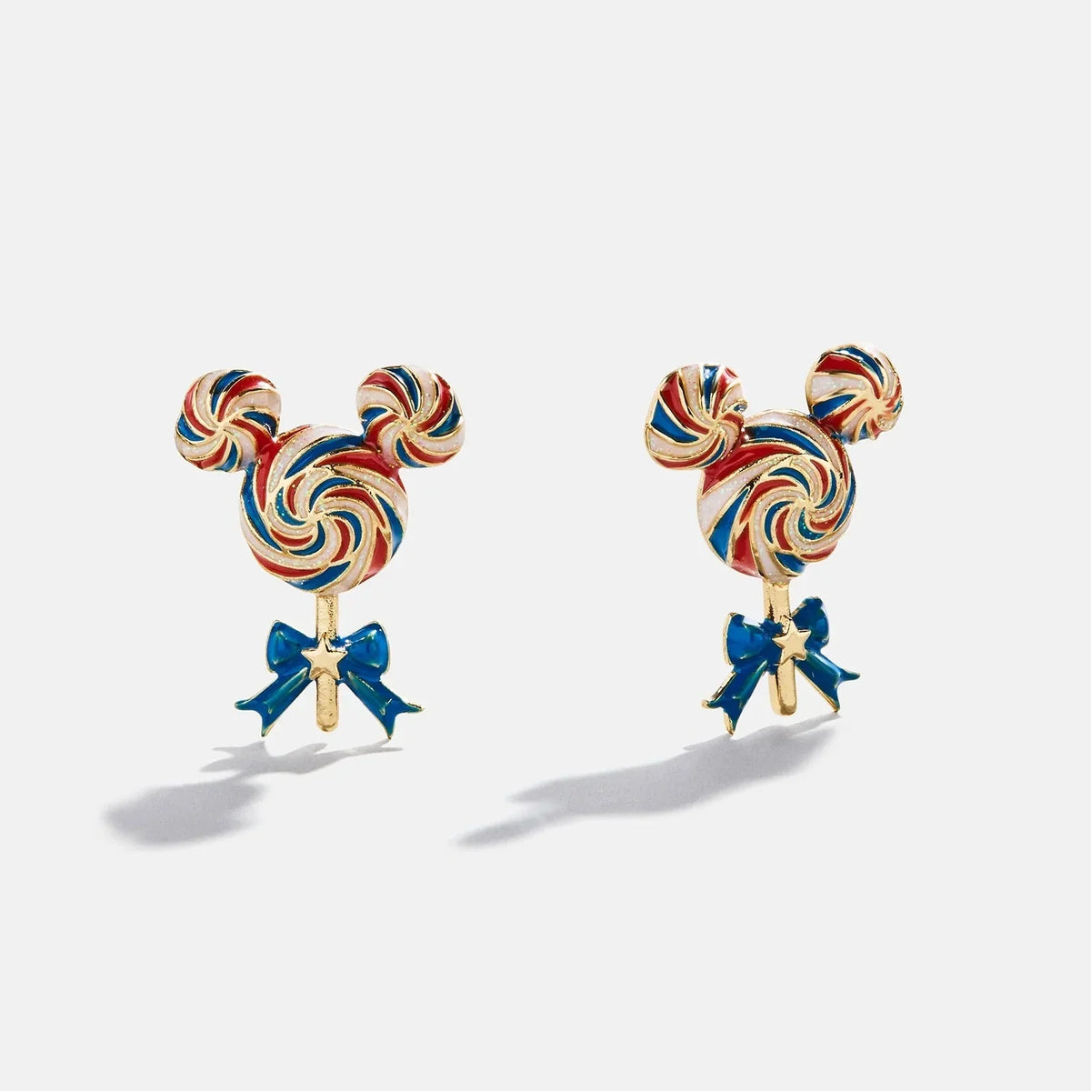 Disney Lollipop Stud Earrings - Red/White/Blue