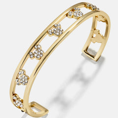 Disney Mickey Mouse Cuff Bracelet - Gold/Pavé