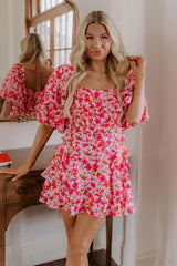 Exclusive Party Floral Tiered Mini Dress