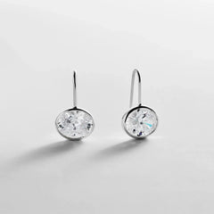 Fallon Sterling Silver Bezel Earrings - Silver