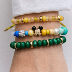 Disney Mickey Mouse Beaded Multicolored Charm Bracelet - Mickey Mouse