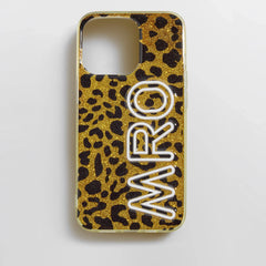 Fine Line Custom iPhone Case - Leopard/White