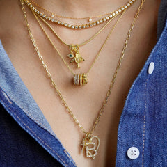 Faith Cluster Charm - Bezel Cross