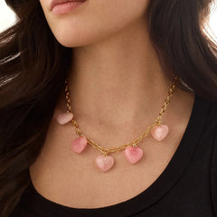 Esme Statement Necklace - Gold/Pink